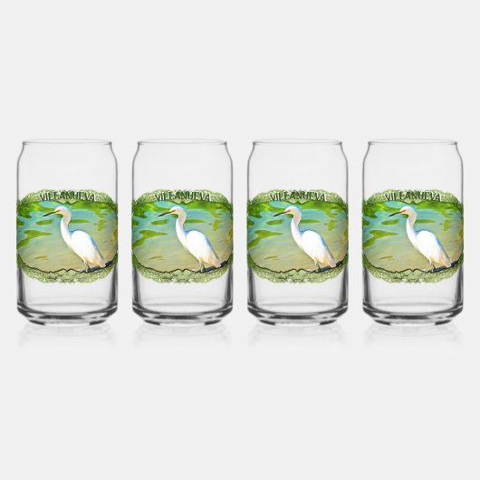 Crane on the Mismaloya River 0335 Blikvorm Glas (Voorkant)