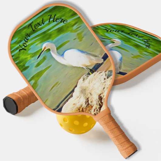 Crane on the Mismaloya River 0335 Pickleball Paddle