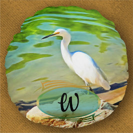 Crane on the Mismaloya River 0335 Rond Kussen