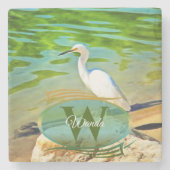 Crane on the Mismaloya River 0335 Stenen Onderzetter (Voorkant)