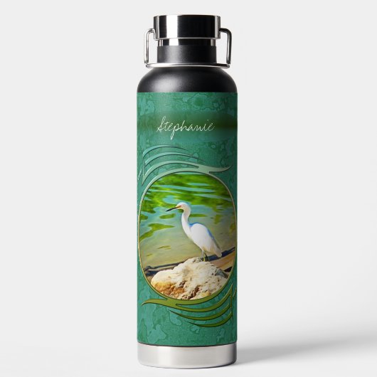 Crane on the Mismaloya River 0335 Waterfles (Achterkant)