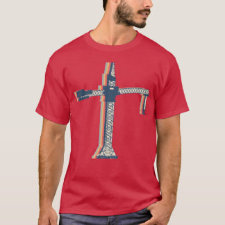 Crane Operator Construction HEO Retro Line Art boy T-shirt