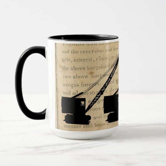 Crane Operator Crane Antiek Crawler Mok (Links)