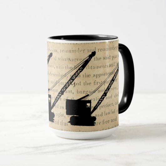 Crane Operator Crane Antiek Crawler Mok (Voorkant rechts)