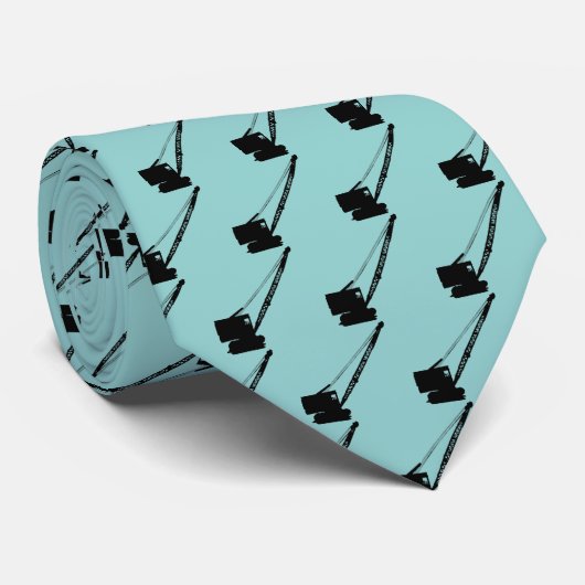 Crane Operator Crane Antiek  Crawler Stropdas (Opgerold)