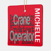 Crane Operator Extraordinaire CUSTOM Keramisch Ornament (Links)