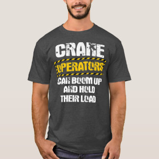 Crane operator geeft design achter kleding t-shirt