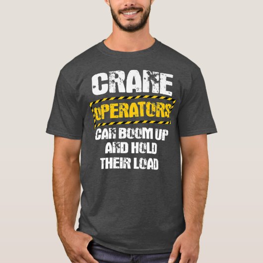 Crane operator geeft design achter kleding t-shirt (Voorkant)