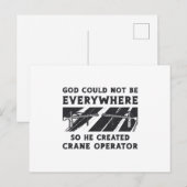 Crane Operator God Could Not Be Driver Worker Briefkaart (Voorkant / Achterkant)
