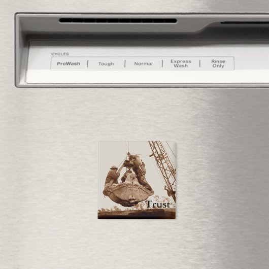  Crane Operator Mannen in Bucket Trust Magneet (Insitu (Vaatwasser))