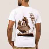 Crane Operator Mannen in Bucket Trust T-shirt (Achterkant)