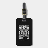 Crane Operator Miracle Worker Is Not A Job Title Bagagelabel (Voorkant verticaal)
