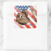 Crane Operator Northwest Crane USA Flag Trust Vierkante Sticker (Tas)