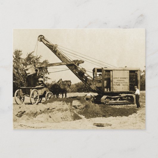 Crane Operator Northwest Loading Horse n Buggy Old Briefkaart (Voorkant)