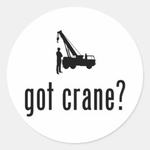 Crane Operator Ronde Sticker