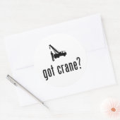 Crane Operator Ronde Sticker (Envelop)