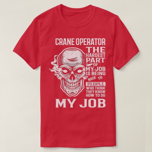 Crane Operator T-shirt (Design voorkant)