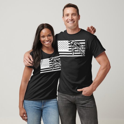 Crane Operator Tshirt US Flag Mannen Heavy (Unisex)