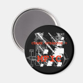 Crane operator = VINTAGE CRAWLER CRANE Magneet (Voorkant / Achterkant)