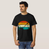 Crane Operator Vintage Retro Style Construction T-shirt (Voorkant volledig)
