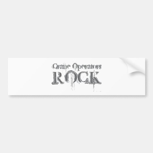 Crane Operators Rock Bumpersticker (Voorkant)