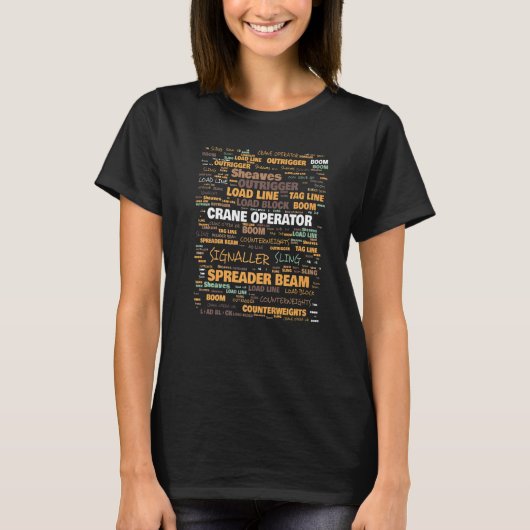 Crane Operators Terminology Commons Common Gebruik T-shirt (Voorkant)
