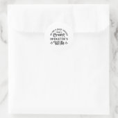 Crane Operator's Wife Construction Site Worker Ronde Sticker (Tas)