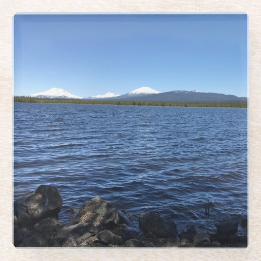 Crane Prairie Reservoir, Oregon Glazen Onderzetter (Voorkant)