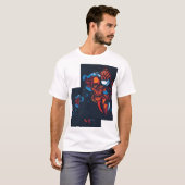 🔥 Crâne rouge artistique – Design de feu 🔥 T-shirt (Voorkant volledig)