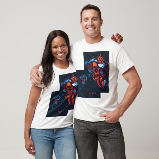 🔥 Crâne rouge artistique – Design de feu 🔥 T-shirt (Unisex)