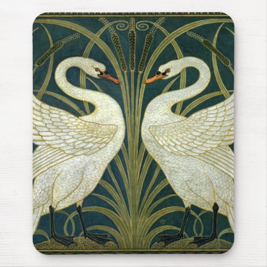 Crane’s Art Nouveau Swans Muismat (Voorkant)