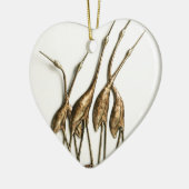 CRANE SCULPTURE KERAMISCH ORNAMENT (Links)