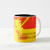 Crane Shovel OPERING ENGINEER art bulldozer SUN Tweekleurige Koffiemok (Voorkant rechts)