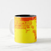 Crane Shovel OPERING ENGINEER art bulldozer SUN Tweekleurige Koffiemok (Voorkant links)