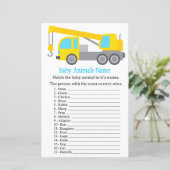 Crane Truck Baby Animals Name Game (Staand voorkant)