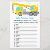 Crane Truck Baby Animals Name Game (Voorkant)