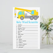 Crane Truck Baby word scramble game (Staand voorkant)