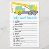 Crane Truck Baby word scramble game (Voorkant)