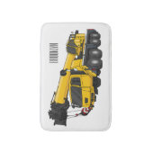 Crane truck cartoon illustratie badmat (Voorkant Verticaal)