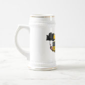 Crane truck cartoon illustratie bierpul (Links)