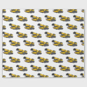 Crane truck cartoon illustratie cadeaupapier (Vlak)