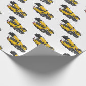 Crane truck cartoon illustratie cadeaupapier (Hoek)