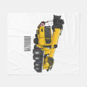Crane truck cartoon illustratie fleece deken (Voorkant (Horizontaal))