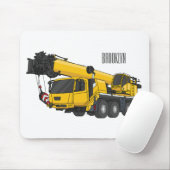 Crane truck cartoon illustratie muismat (Met muis)