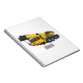 Crane truck cartoon illustratie notitieboek (Rechterzijde)