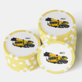 Crane truck cartoon illustratie poker chips (Opstapeling)