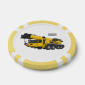 Crane truck cartoon illustratie poker chips (Enkel)