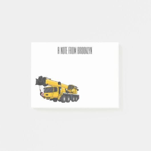 Crane truck cartoon illustratie post-it® notes (Voorkant)