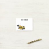 Crane truck cartoon illustratie post-it® notes (Op bureau)