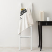 Crane truck cartoon illustratie sherpa deken (In situ)